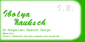 ibolya mauksch business card